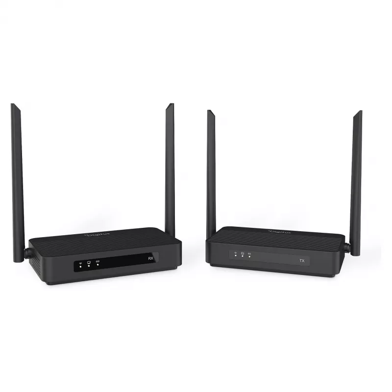 Belaidis HDMI KVM plėtinio rinkinys DIGITUS DS-55360 — siųstuvas ir imtuvas, belaidis, 100 m, 4K/60Hz, HDMI, USB-A/USB-C