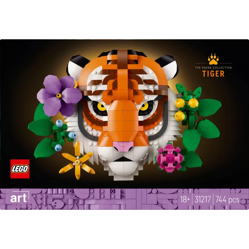 LEGO Art Fauna Collection Tigro rinkinys 31217 – pastatomas tigro modelis
