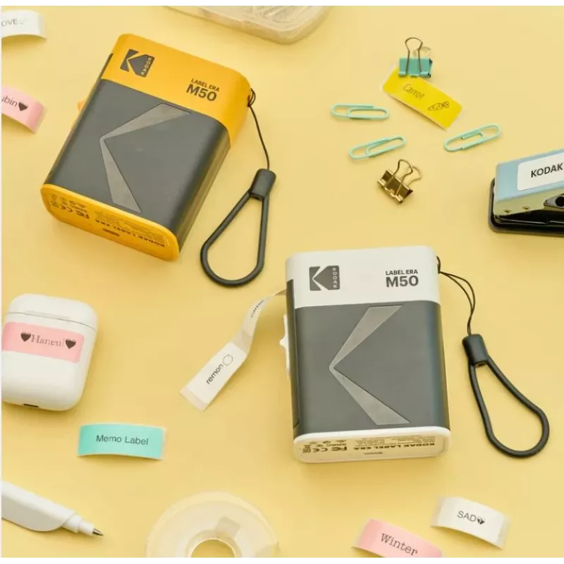 Etikečių spausdintuvas Kodak Label ERA M50 Bluetooth 14 mm lipnioms etiketėms su geltonu ritiniu