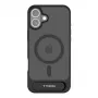 Apsauginis dėklas Torras Pstand Series iPhone 16 Plus – juodas, plonas profilis, įmontuotas stovas