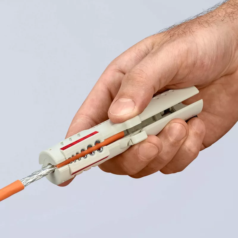 Knipex 16 65 125 SB kabelių nuėmiklis, pilkas