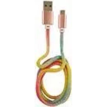 LC-Power USB kabelis USB-A į Micro-USB, 1m, vaivorykštinis blizgesys (LC-C-USB-MICRO-1M-3)