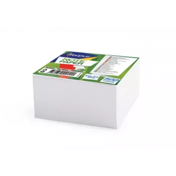 Bloknotas Forpus, 9x9 cm, baltas, klijuotas (500) 0716-009