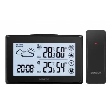 Oro stotis SENCOR SWS 2850 — vidaus/lauko temperatūra ir drėgmė, 1 belaidis jutiklis, 433,92 MHz, max/min atmintis
