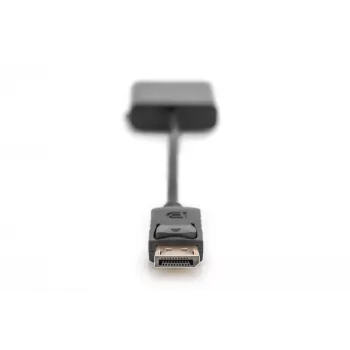 Assmann DisplayPort adapterio laidas, DP - DVI (24+5) M/F, 0,15 m su užraktu, DP 1.1, UL, juodas, be ekranavimo, 32AWG (AK-340409-001-S)