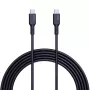 AUKEY CB-SCC241 USB-C į USB-C kabelis PD 240W 5A 20V 1m Nylon Juodas