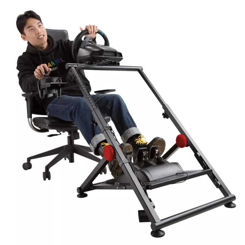 NanoRS RS155 Sulankstomas plieninis vairo ir pedalų stovas žaidimams