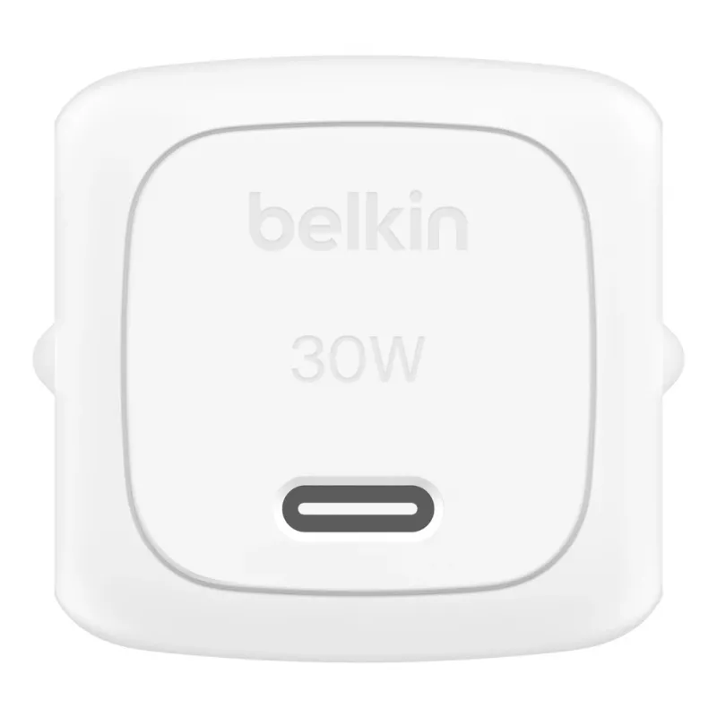 Belkin BoostCharge 30W USB-C greitasis kroviklis nešiojamiesiems kompiuteriams, išmaniesiems telefonams, planšetėms, balta