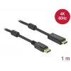 Laidas DeLOCK Active DisplayPort 1.2 į HDMI 4K 60 Hz 1 m