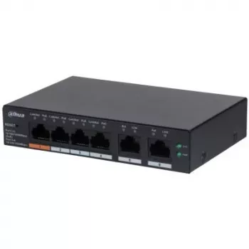Dahua Technology DH-CS4006-4GT-60 valdomas L2 Gigabit Ethernet jungiklis su PoE, juodas
