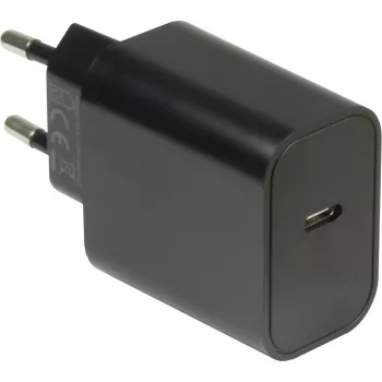 Įkroviklis PD-2020, USB-C įkroviklis (juodas, be laido, PD 20 W, Quick-Charge 3.0)
