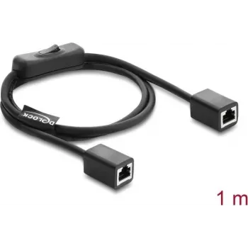 Tinklo jungiamasis kabelis DELOCK RJ45 Cat.6 F/UTP 1 m su integruotu jungikliu