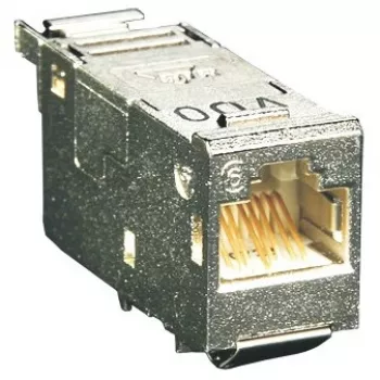 BTR E-DAT Cat.6A 8(8) RJ-45 įdėklas, sidabrinis, 41,95×14,7×19,1 mm