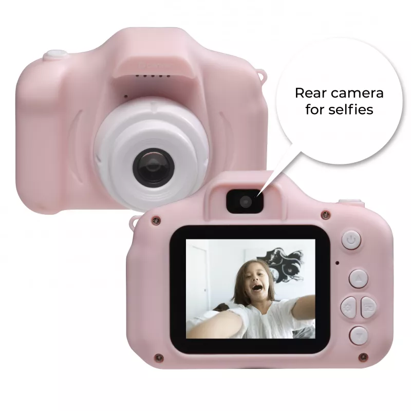 Vaikų skaitmeninis fotoaparatas DENVER KCA-1340RO – rožinis, 85 g
