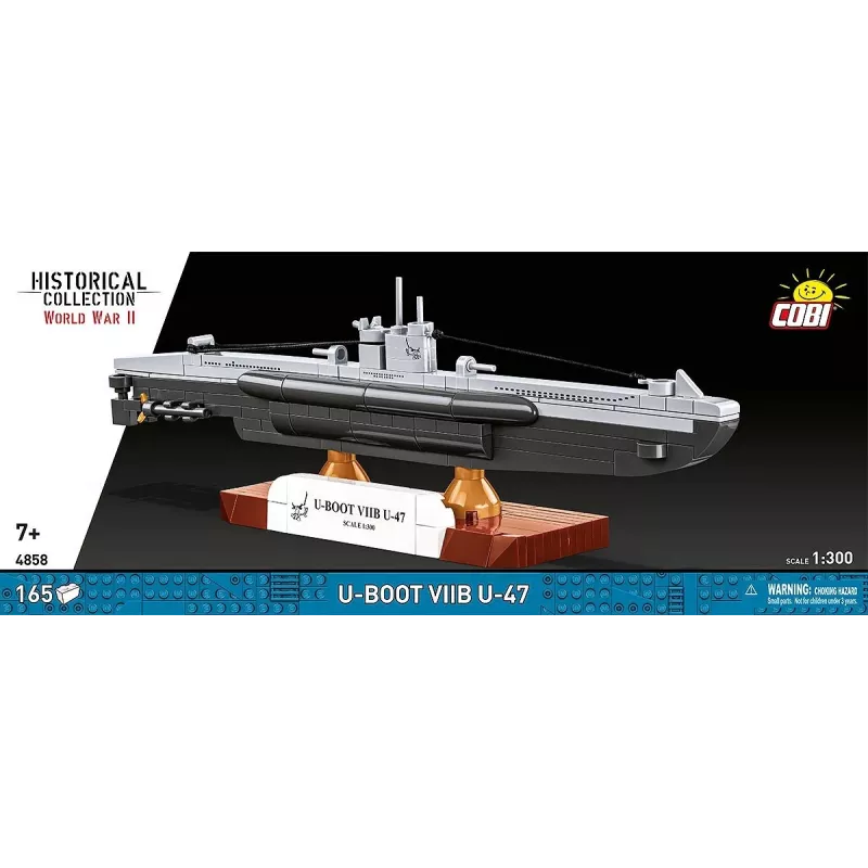 Povandeninio laivo modelis Cobi U-47 T.VIIB 1:300 rinkinys
