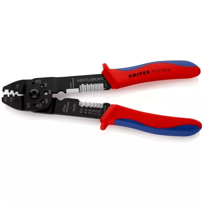 Knipex 97 21 215 B Presavimo įrankis Juoda, Mėlyna, Raudona