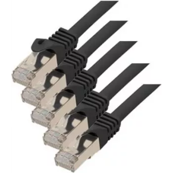S/CONN RJ45-RJ45 tinklo kabelis juodas Cat7 75511-0.5S-SET5