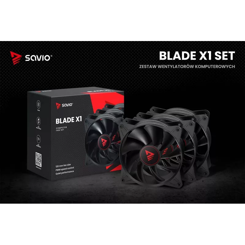 Vandens aušintuvas SAVIO BLADE SET 120 mm ventiliatorius 1800 RPM 32 dBA Juodas