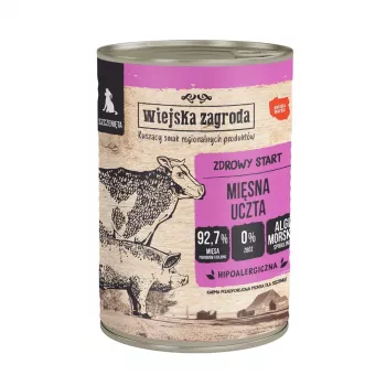 Šlapias šunų ėdalas wiejskazagroda Turkija su ėriena 800 g skardinė