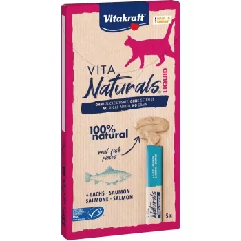 VITAKRAFT Vita Naturals Liquid Salmon skanėstai katėms 5 x 15g