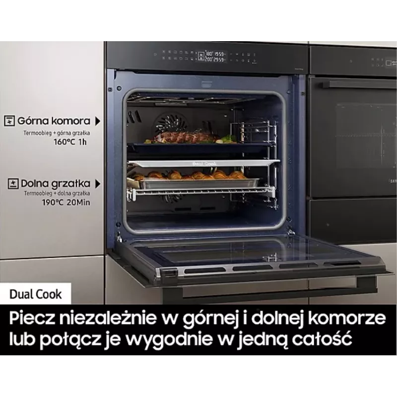 Įmontuojama elektrinė orkaitė Samsung NV7B42251AK, energijos klasė A+