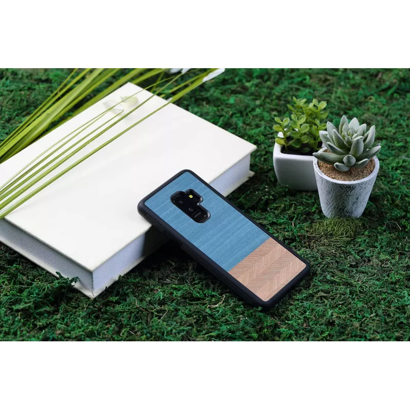 Man ir Wood apsauginis dėklas Samsung Galaxy S9 Plus — denim juoda