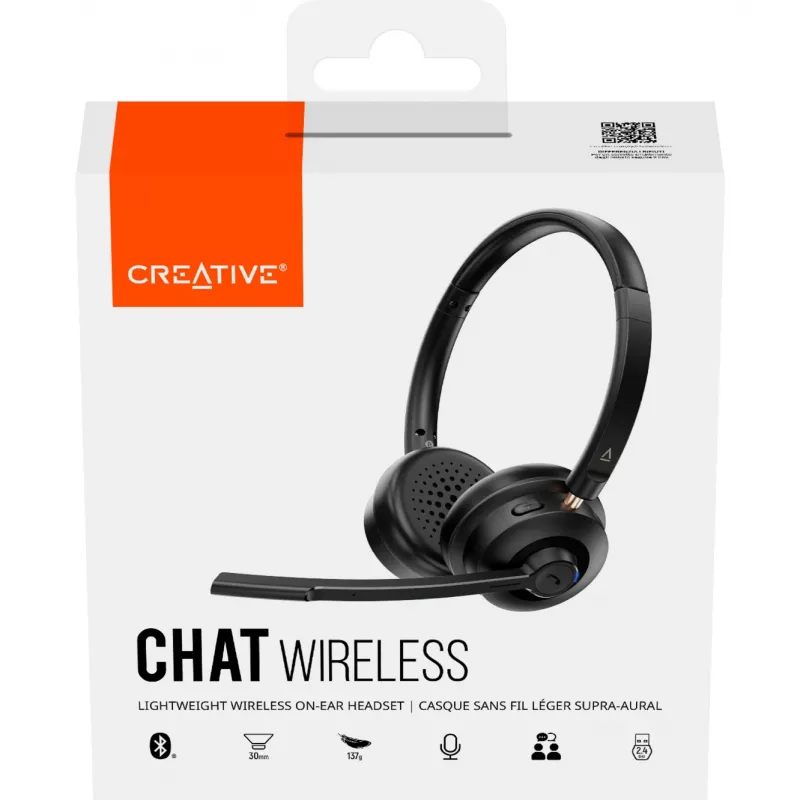 Creative Labs Headset Chat Wireless belaidės ausinės su mikrofonu