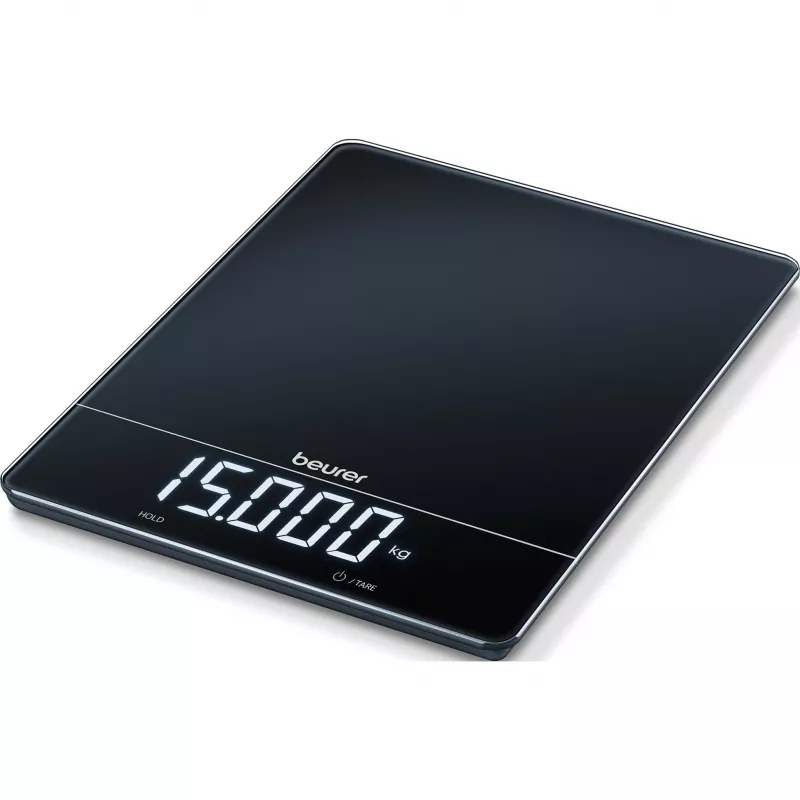 Virtuvinės svarstyklės Beurer KS 34 juodos, max 15,0 kg KS34XL