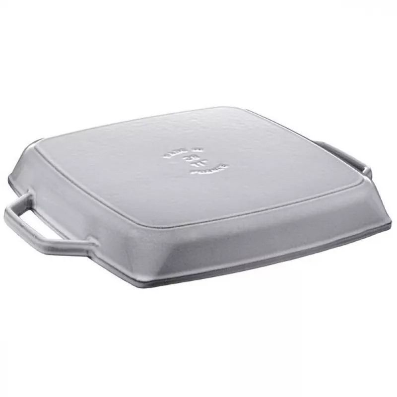 Grill keptuvė Staub 40511-684-0 kvadratinė 28 cm, tinkama indukcijai, grafito pilka