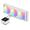 Gamemax GLACIER 360 LCD WH – 360 mm skysčio aušintuvas procesoriui, baltas