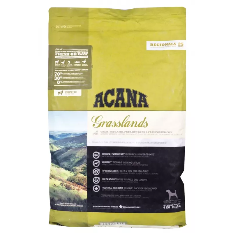 ACANA Highest protein Grasslands Dog – sausas šunų ėdalas – 6 kg
