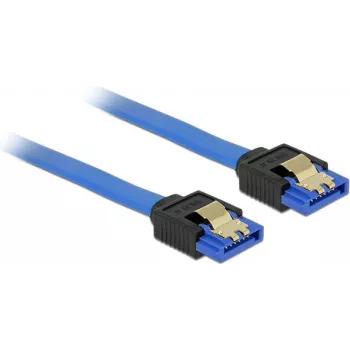 SATA kabelis DeLOCK 84981 1 m SATA 7 kontaktų juodas mėlynas