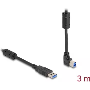 DeLOCK USB laidas Type-A kištukas į Type-B kištuką 90° į viršų lenktas 3 m