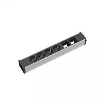 Prailginimo blokas 4 AC lizdai Bachmann 912.007 Juoda Sidabrinė