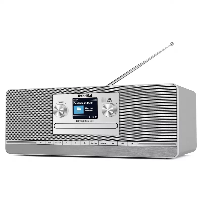 TechniSat DIGITRADIO 372 CD IR Internetinis radijas su DAB+ ir FM imtuvu, antracito ir sidabro spalvos