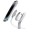 Telefono stovas SODI SIM-300 sidabrinis MagSafe – stalinis laikiklis su magnetiniu fiksavimu