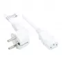 Netzkabel Schutzkontakt-Stecker Typ E+F (CEE 7/7, gewinkelt) an C13 (gerade), weiß, 1,00 mm², 5 m, Good Connections® (P0130-W050)