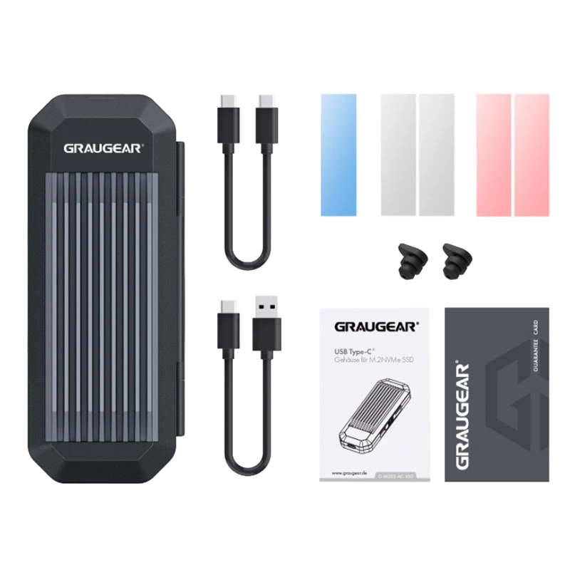 SSD korpusas GRAUGEAR G-M202-AC-10G Black M.2