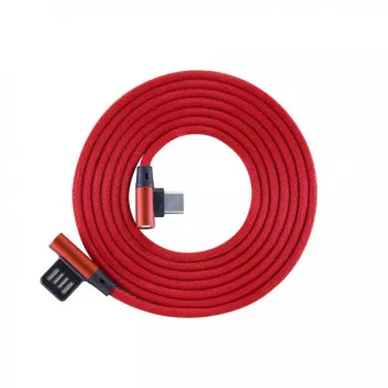 Sbox USB->Type-C 90 m/m 1.5m Type-C-90R Strawberry Red laidas