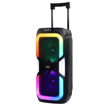 PRIME3 APS91 THUNDER Power Audio Party Box su Bluetooth, karaoke ir 2 belaidžiais UHF mikrofonais