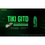 Rakto pakabuko žibintuvėlis Nitecore TIKI GITD pilkas – USB įkraunamas, 1 lm, 55 mm, 12 g, IP66