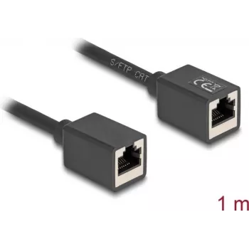 DeLOCK 90325 tinklo kabelis Cat6a S/FTP 1 m juodas