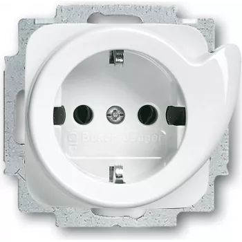 Kištukinis lizdas BUSCH JAEGER 2011-0-2605, CEE 7/3, 2P+E, balta, 250 V, 16 A, 71 mm