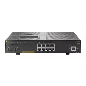 Hewlett Packard Enterprise HPE Aruba 2930F 8G PoE+ 2SFP+ - Valdomas L3 jungiklis - 8 x 10/100/1000 (PoE+) + 2 x 1 Gb/10 Gb SFP+ (aukštyn) - montuojamas į stelažą - PoE+ (125 W)
