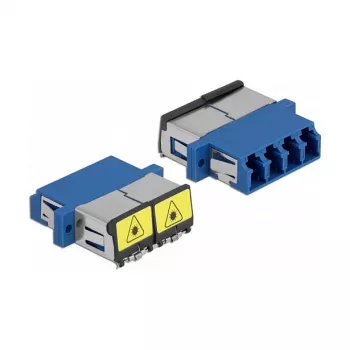 Optiminis skaidulinis jungiklis DeLOCK 86903 LC Quad moteris į LC Quad moteris Vienmodis Mėlynas