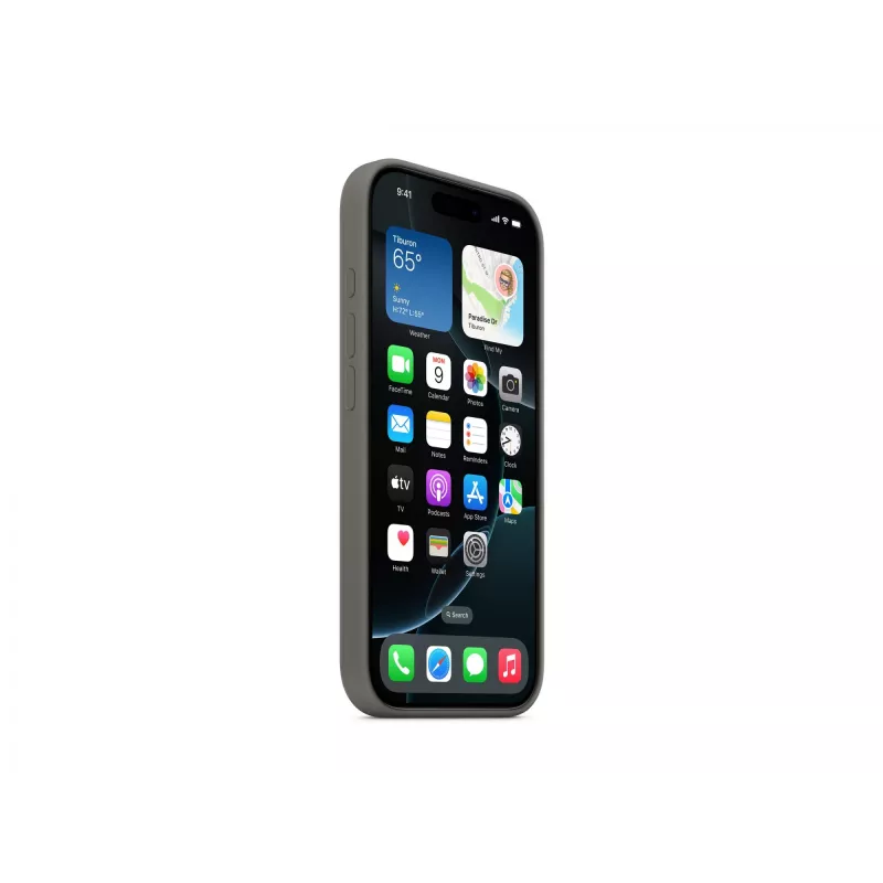 Apple iPhone 16 Pro Silikoninis Dėklas su MagSafe - Pilka Akmens Spalva