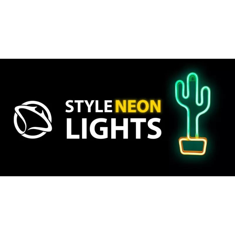Neoninė lemputė MANTA SNL07GN Žalia Geltona Kaktusas dekoratyvinis LED neoninis ženklas