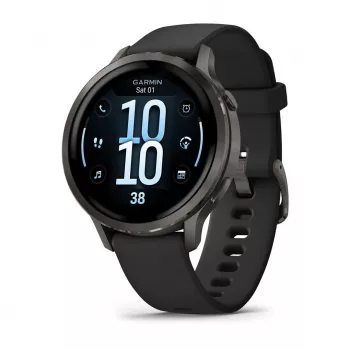 Garmin Venu 4 3,05 cm (1,2 inch) AMOLED 41 mm Skaitmeninis 390 x 390 pikselių Liečiamas ekranas Juoda Wi-Fi GPS (palydovas)