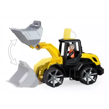 Buldozeris žaislinis Lena Truxx 2 atvira dėžė 04512, plastikinis statybinis automobilis, stumiamas, kompaktiškas