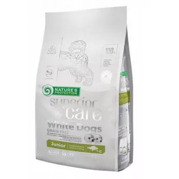 Sausas šunų ėdalas Nature's Protection Superior Care White Dogs Grain Free Junior Small 1,5 kg — Žuvis